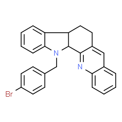 ChemSpider 2D Image | 13-(4-Bromobenzyl)-5,6,12b,13-tetrahydro-4bH-indolo[3,2-c]acridine | C26H21BrN2