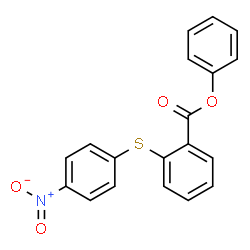 ChemSpider 2D Image | Phenyl 2-[(4-nitrophenyl)sulfanyl]benzoate | C19H13NO4S