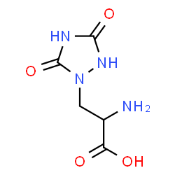 ChemSpider 2D Image | 3-(3,5-Dioxo-1,2,4-triazolidin-1-yl)alanine | C5H8N4O4