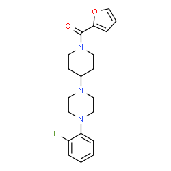 ChemSpider 2D Image | {4-[4-(2-Fluorophenyl)-1-piperazinyl]-1-piperidinyl}(2-furyl)methanone | C20H24FN3O2