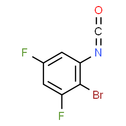 ChemSpider 2D Image | 2-Bromo-1,5-difluoro-3-isocyanatobenzene | C7H2BrF2NO