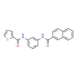 ChemSpider 2D Image | N-[3-(2-Naphthoylamino)phenyl]-2-thiophenecarboxamide | C22H16N2O2S