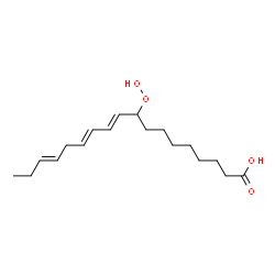 ChemSpider 2D Image | 9-Hydroperoxy-10,12,15-octadecatrienoic acid | C18H30O4