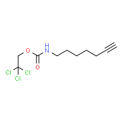 ChemSpider 2D Image | 2,2,2-Trichloroethyl 6-heptyn-1-ylcarbamate | C10H14Cl3NO2