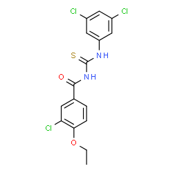 ChemSpider 2D Image | 3-Chloro-N-[(3,5-dichlorophenyl)carbamothioyl]-4-ethoxybenzamide | C16H13Cl3N2O2S