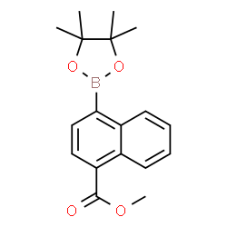 ChemSpider 2D Image | Methyl 4-(4,4,5,5-tetramethyl-1,3,2-dioxaborolan-2-yl)-1-naphthoate | C18H21BO4