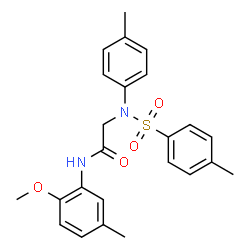 ChemSpider 2D Image | N-(2-Methoxy-5-methylphenyl)-N~2~-(4-methylphenyl)-N~2~-[(4-methylphenyl)sulfonyl]glycinamide | C24H26N2O4S