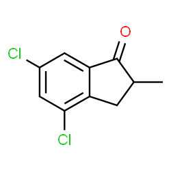 ChemSpider 2D Image | 4,6-Dichloro-2-methyl-1-indanone | C10H8Cl2O