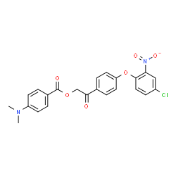 ChemSpider 2D Image | 2-[4-(4-Chloro-2-nitrophenoxy)phenyl]-2-oxoethyl 4-(dimethylamino)benzoate | C23H19ClN2O6