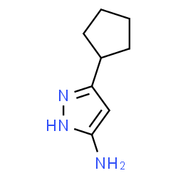 ChemSpider 2D Image | 3-Cyclopentyl-1H-pyrazol-5-amine | C8H13N3