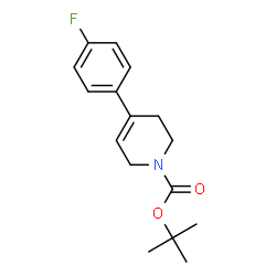 ChemSpider 2D Image | tert-butyl 4-(4-fluorophenyl)-5,6-dihydropyridine-1(2H)-carboxylate | C16H20FNO2
