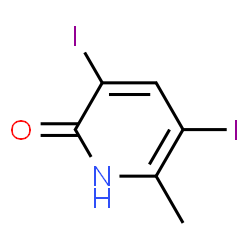 ChemSpider 2D Image | 3,5-Diiodo-6-methylpyridin-2-ol | C6H5I2NO
