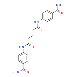 ChemSpider 2D Image | N,N'-Bis(4-carbamoylphenyl)pentanediamide | C19H20N4O4