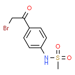 ChemSpider 2D Image | N-[4-(Bromoacetyl)phenyl]methanesulfonamide | C9H10BrNO3S