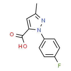 ChemSpider 2D Image | 3-Methyl-1-(4-Fluoro phenyl)pyrazole-5-carboxylic acid | C11H9FN2O2