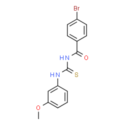ChemSpider 2D Image | 4-Bromo-N-[(3-methoxyphenyl)carbamothioyl]benzamide | C15H13BrN2O2S
