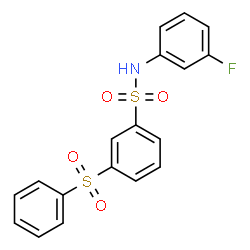 ChemSpider 2D Image | N-(3-Fluorophenyl)-3-(phenylsulfonyl)benzenesulfonamide | C18H14FNO4S2
