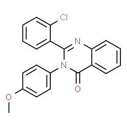 ChemSpider 2D Image | 2-(2-Chlorophenyl)-3-(4-methoxyphenyl)-4(3H)-quinazolinone | C21H15ClN2O2