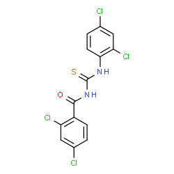 ChemSpider 2D Image | 1-(2,4-dichlorobenzoyl)-3-(2,4-dichlorophenyl)thiourea | C14H8Cl4N2OS