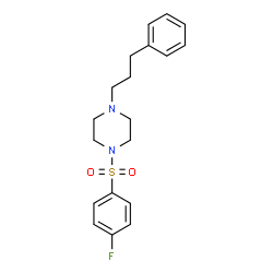 ChemSpider 2D Image | 1-[(4-Fluorophenyl)sulfonyl]-4-(3-phenylpropyl)piperazine | C19H23FN2O2S