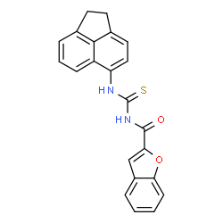 ChemSpider 2D Image | N-(1,2-Dihydro-5-acenaphthylenylcarbamothioyl)-1-benzofuran-2-carboxamide | C22H16N2O2S