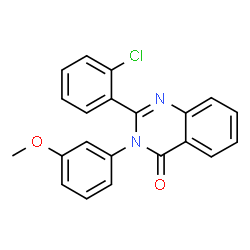 ChemSpider 2D Image | 2-(2-Chlorophenyl)-3-(3-methoxyphenyl)-4(3H)-quinazolinone | C21H15ClN2O2