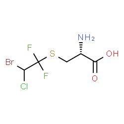 ChemSpider 2D Image | S-(2-Bromo-2-chloro-1,1-difluoroethyl)-L-cysteine | C5H7BrClF2NO2S