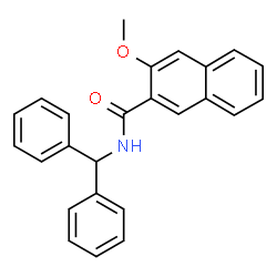 ChemSpider 2D Image | N-(Diphenylmethyl)-3-methoxy-2-naphthamide | C25H21NO2