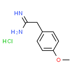 ChemSpider 2D Image | 2-(4-methoxyphenyl)acetimidamide hydrochloride | C9H13ClN2O