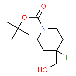 ChemSpider 2D Image | tert-butyl 4-fluoro-4-(hydroxymethyl)piperidine-1-carboxylate | C11H20FNO3