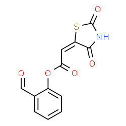 ChemSpider 2D Image | 2-Formylphenyl (2E)-(2,4-dioxo-1,3-thiazolidin-5-ylidene)acetate | C12H7NO5S