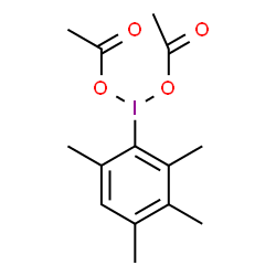 ChemSpider 2D Image | Diacetoxy(2,3,4,6-tetramethylphenyl)-lambda~3~-iodane | C14H19IO4