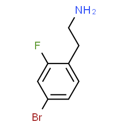 ChemSpider 2D Image | 2-(4-Bromo-2-fluorophenyl)ethanamine | C8H9BrFN