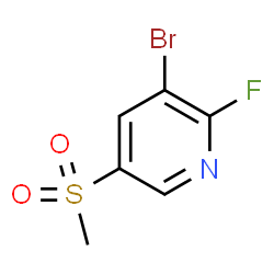 ChemSpider 2D Image | 3-Bromo-2-fluoro-5-(methylsulfonyl)pyridine | C6H5BrFNO2S