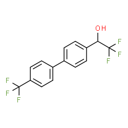 ChemSpider 2D Image | 2,2,2-Trifluoro-1-[4'-(trifluoromethyl)-4-biphenylyl]ethanol | C15H10F6O