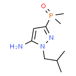 ChemSpider 2D Image | 3-(Dimethylphosphoryl)-1-isobutyl-1H-pyrazol-5-amine | C9H18N3OP