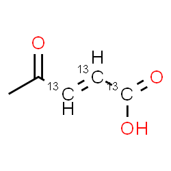 ChemSpider 2D Image | (2E)-4-Oxo(1,2,3-~13~C_3_)-2-pentenoic acid | C213C3H6O3