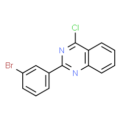 ChemSpider 2D Image | 2-(3-Bromophenyl)-4-chloroquinazoline | C14H8BrClN2