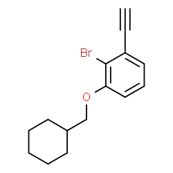 ChemSpider 2D Image | 2-Bromo-1-(cyclohexylmethoxy)-3-ethynylbenzene | C15H17BrO