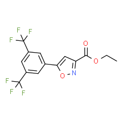 ChemSpider 2D Image | Ethyl 5-[3,5-bis(trifluoromethyl)phenyl]-1,2-oxazole-3-carboxylate | C14H9F6NO3