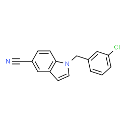 ChemSpider 2D Image | 1-(3-Chlorobenzyl)-1H-indole-5-carbonitrile | C16H11ClN2