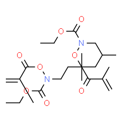 ChemSpider 2D Image | Diethyl (2,4,4-trimethyl-1,6-hexanediyl)bis[(methacryloyloxy)carbamate] | C23H38N2O8