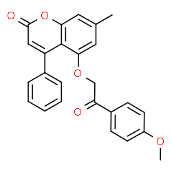 ChemSpider 2D Image | 5-[2-(4-Methoxyphenyl)-2-oxoethoxy]-7-methyl-4-phenyl-2H-chromen-2-one | C25H20O5