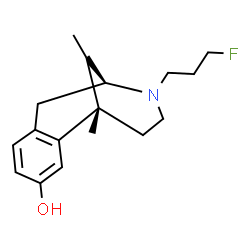 ChemSpider 2D Image | (1S,9S)-10-(3-Fluoropropyl)-1,13-dimethyl-10-azatricyclo[7.3.1.0~2,7~]trideca-2,4,6-trien-4-ol | C17H24FNO