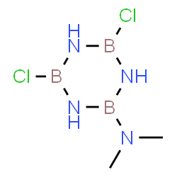 ChemSpider 2D Image | 4,6-Dichloro-N,N-dimethyl-2-borazinamine | C2H9B3Cl2N4