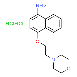 ChemSpider 2D Image | 4-(2-Morpholinoethoxy)naphthalen-1-amine dihydrochloride | C16H22Cl2N2O2