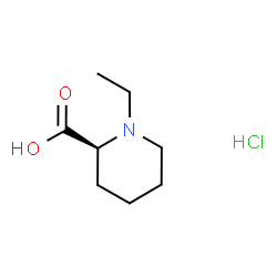ChemSpider 2D Image | (2S)-1-Ethyl-2-piperidinecarboxylic acid hydrochloride (1:1) | C8H16ClNO2