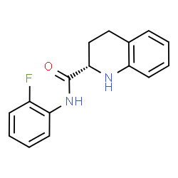 ChemSpider 2D Image | (2S)-N-(2-Fluorophenyl)-1,2,3,4-tetrahydro-2-quinolinecarboxamide | C16H15FN2O