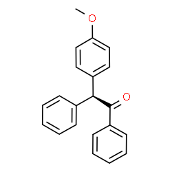 ChemSpider 2D Image | (2S)-2-(4-Methoxyphenyl)-1,2-diphenylethanone | C21H18O2
