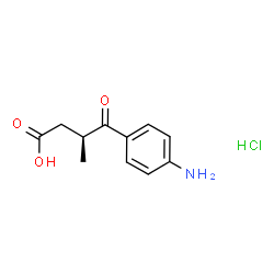 ChemSpider 2D Image | (3S)-4-(4-Aminophenyl)-3-methyl-4-oxobutanoic acid hydrochloride (1:1) | C11H14ClNO3